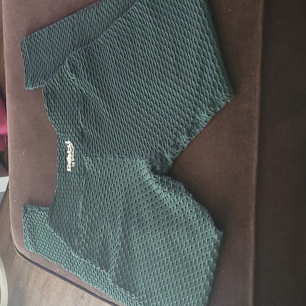 *NEVER WORN* Booty by Brabants Emerald Croco Full Length Leggings